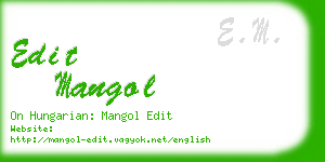 edit mangol business card